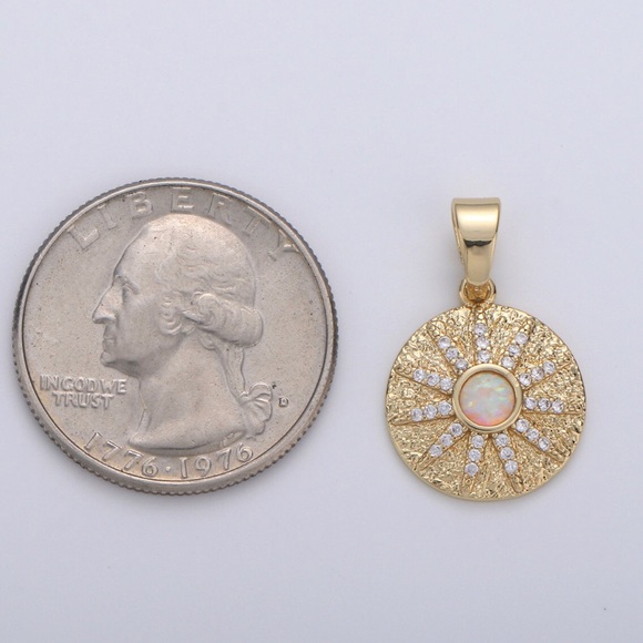 Opal Sunburst Necklace | 14k Gold Filled - Picture 6 of 6